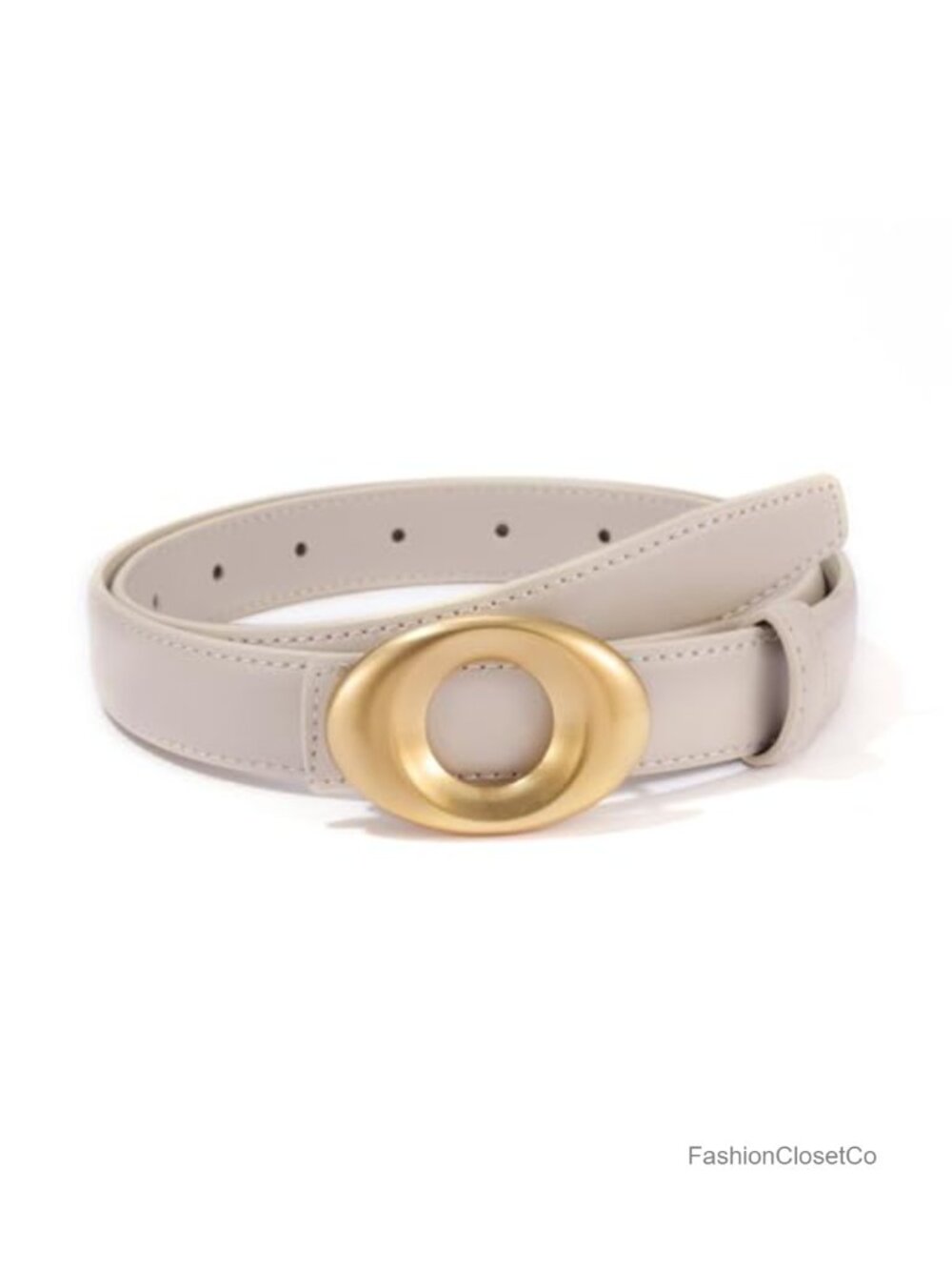 Genuine Leather Belt for Women Retro Oval Buckle Adjustable Versatile